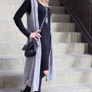 Lularoe open vest duster, with split hip panels